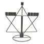 Hanukkah Menorah with Star of David in Grey Tin Rods