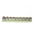 28x9 Centimeter Ceramic Hanukkah Menorah with Raku Glaze