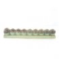 28x9 Centimeter Ceramic Hanukkah Menorah with Raku Glaze