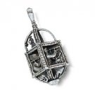 Sterling Silver Tall Hanukkah Dreidel in Polish Style
