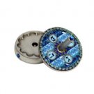 Round Handmade Dreidel in Blue Haya Sham