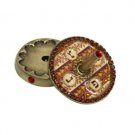 Round Handmade Dreidel in Brown Haya Sham