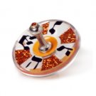 Acrylic Hanukkah Dreidel of Sparkling Orange