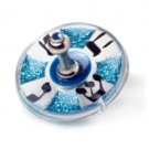 Acrylic Hanukkah Dreidel of Sparkling Blue