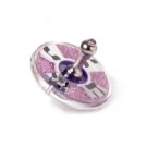 Acrylic Hanukkah Dreidel of Sparkling Purple