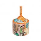 Yair Emanuel Hanukkah Dreidel and Box with Human Figures Design