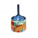 Yair Emanuel Dreidel and Box with Jerusalem City and Western Wall Design