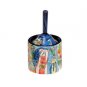 Yair Emanuel Hanukkah Dreidel and Box with Floral and Jewish Religion Design