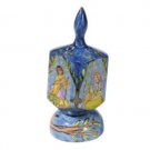 Yair Emanuel Large Wooden Dreidel with Biblical Figures Design and Stand