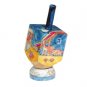 Yair Emanuel Small Wooden Dreidel with Noah’s Ark Design and Stand.