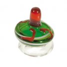 Yair Emanuel Exclusive Glass Dreidel with Green and Red Design