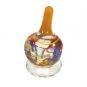 Yair Emanuel Exclusive Glass Dreidel with Clear White and Brown Design