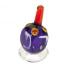 Yair Emanuel Exclusive Glass Dreidel with Dark Blue and Red Design