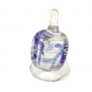 Yair Emanuel Exclusive Glass Dreidel with White Swirls Design
