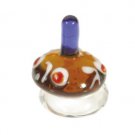 Yair Emanuel Exclusive Glass Dreidel with Brown and Blue Design