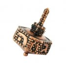 3.5 Centimeter Hanukkah Dreidel in Copper with Hebrew Letters