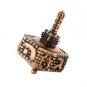 3.5 Centimeter Hanukkah Dreidel in Copper with Hebrew Letters