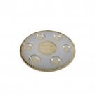 Blue Seder Plate with Hebrew and English Text and Gold Colored Accents
