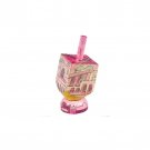 Yair Emanuel Small Wooden Dreidel With Old Jerusalem Walls Design and Stand
