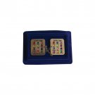 7 Centimeter Nickel Tallit Clip Set with Hoshen Stones and Engraving