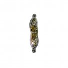 Sterling Silver Plated Mezuzah with Bride and Groom and Modern Shin