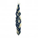 Safed Candles Blue and White Havdalah Candle with Lines and Braids
