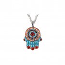 Yair Emanuel Small Hamsa Necklace in Colors