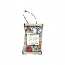 Terracotta Home Blessing with English Text and Painted Blessings