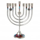 Large Slender Menorah With Star of David