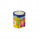 Yair Emanuel Memorial Candleholder with Jerusalem Depictions