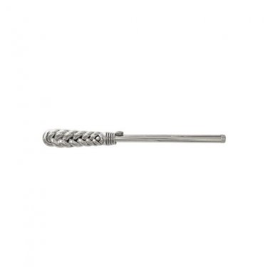 Sterling Silver Plated Shabbat Candle Lighter with Challah Shape Handle