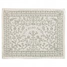 Embroidered Challa Cover by Yair Emanuel - Silver over Cream