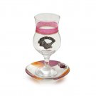 Glass Miriam Cup Set with Pink Motif