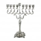 Orante Silver Plated Antique Style Hanukkah Menorah