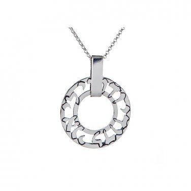Sterling Silver Pendant with &acirc;��Ani LeDodi VeDodi Li&acirc;�� in Cutout Hebrew Text
