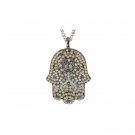 Yair Emanuel Large Hamsa Necklace in Gold