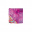 Yair Emanuel Bright Pink Square Silk Hand-Painted Jerusalem Scarf