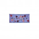Yair Emanuel Pomegranate Themed Runner With Solid Blue Background