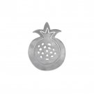Yair Emanuel Anodized Aluminum Two Piece Trivet Set in Silver Pomegranate Shape