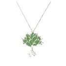 Adina Plastelina Necklace with Green Etz Chaim Tree of Life Pendant