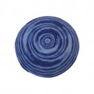Blue Knitted Kippah with Swirls