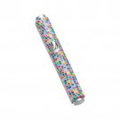 Adina Plastelina Mezuzah Case with Multicolored Mosaic Pattern and Shin