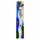 Stained Glass Mezuzah with Blue and Green Leaves, Hamsa and Shin