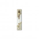 Glass Rectangular Mezuzah with Neutral Theme