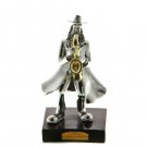 Silver Polyresin Figurine with Hassidic Musician and Saxophone