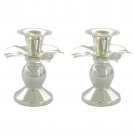 Floral Stemmed Candlesticks