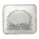 White Tallit Bag Set with Embroidered Gold and Silver Jerusalem