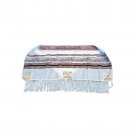 Homa Synthetic Cloth Tallit with Jerusalem Depictions in Two Tones