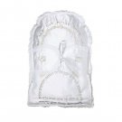 Brit Pillow with White Lace and Flower Embroidery