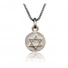 Circular Star of David Necklace with ‘Ancient’  Lined Backing